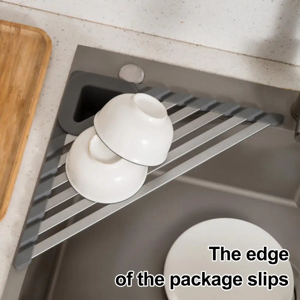 Sikunuo | Triangle Slip-Resistant Sink Corner Storage Shelf Rack