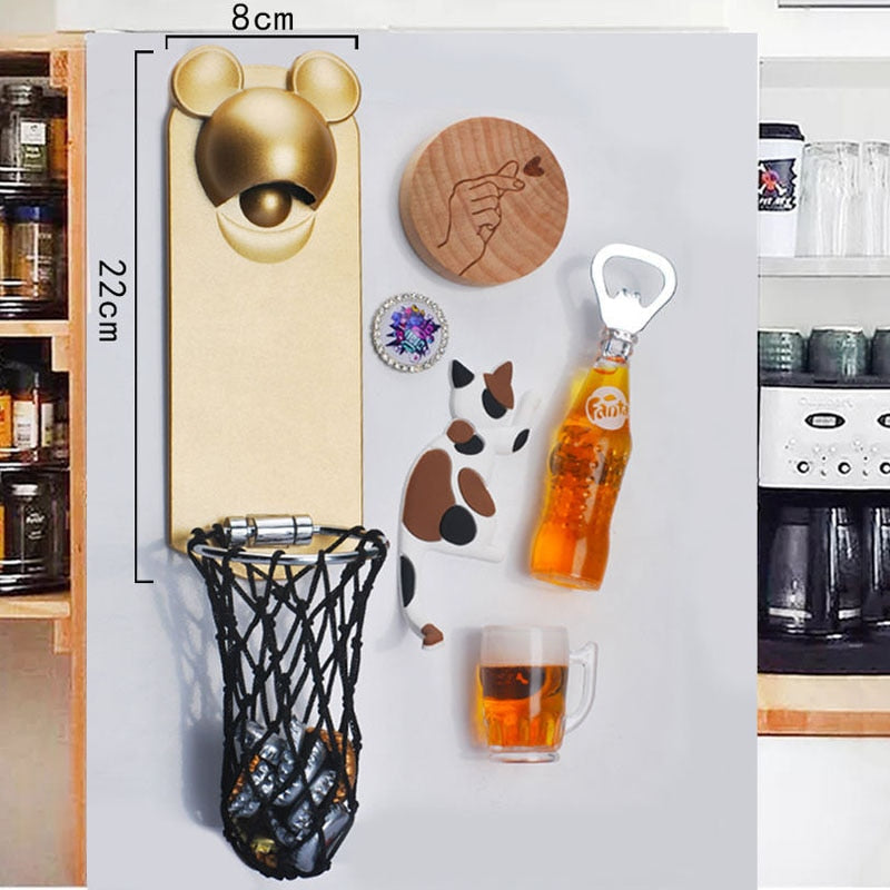 Sikunuo | Fridge Magnetic Basketball Bottle Opener