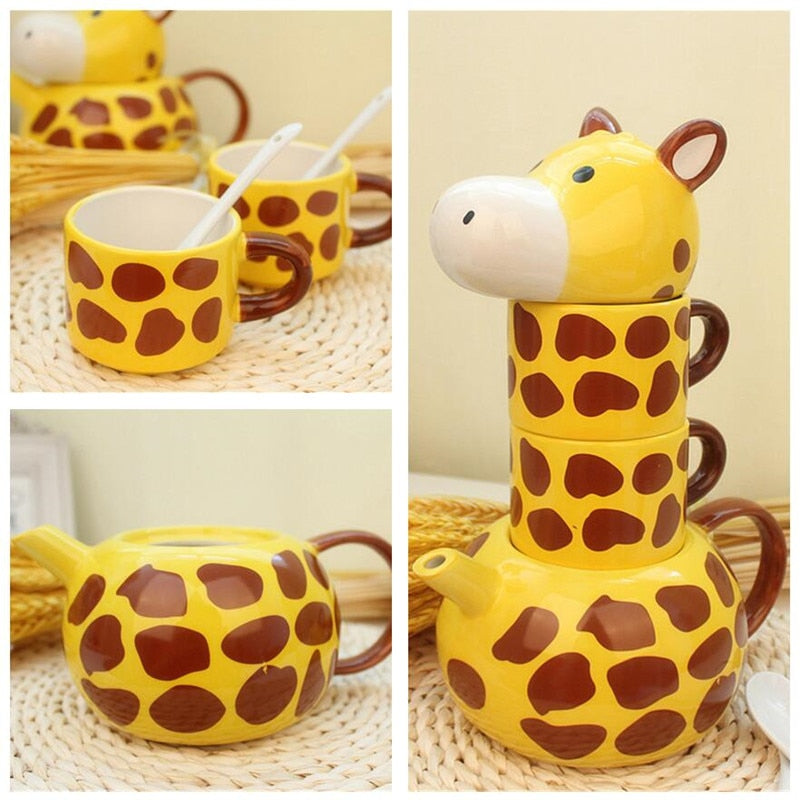 Sikunuo | Giraffe Mug Teapot Set