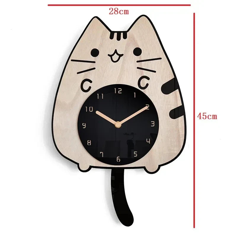 Sikunuo | Happy Curious Cat Wall Clock