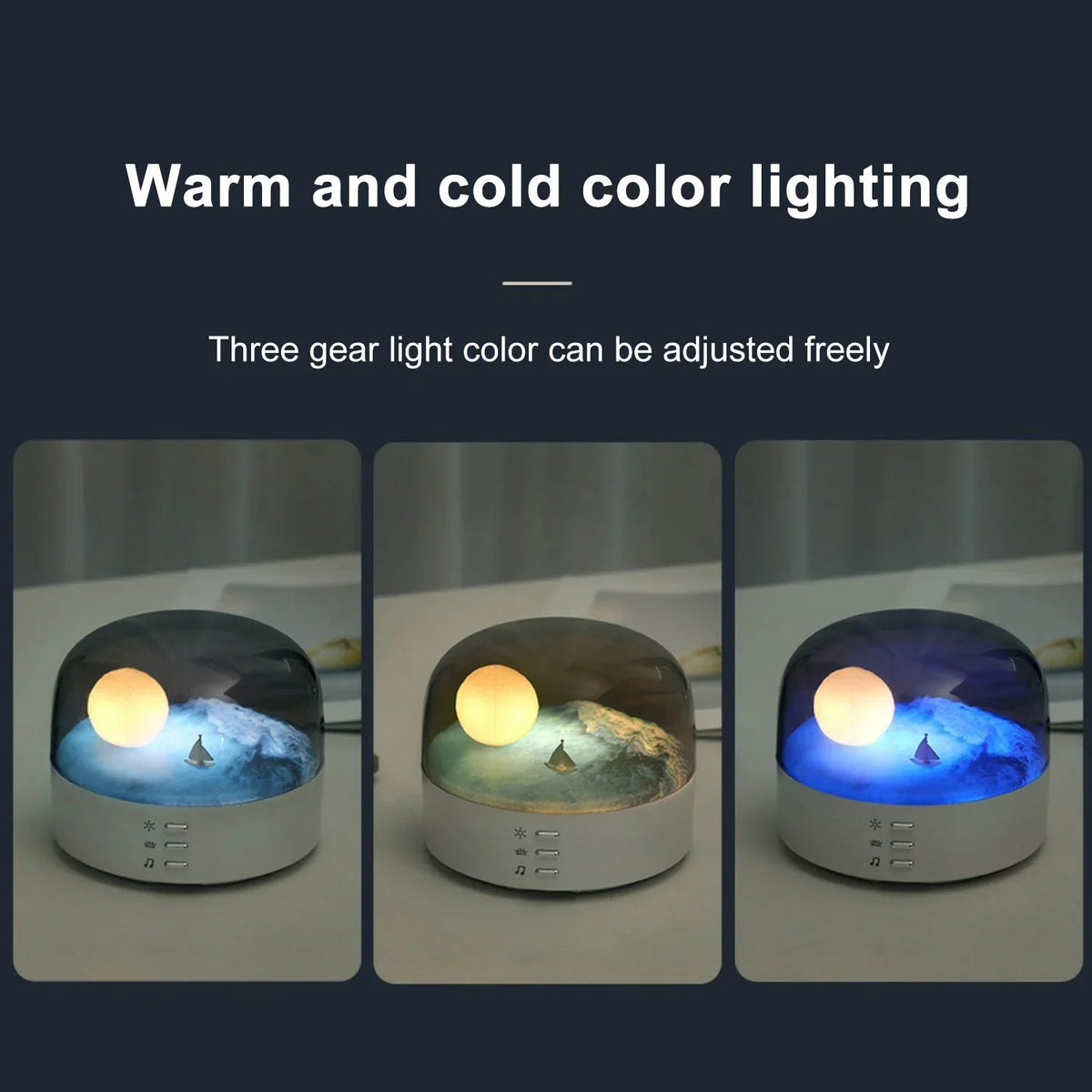 Sikunuo | 3D Mysterious Moon LED Night Light Speaker