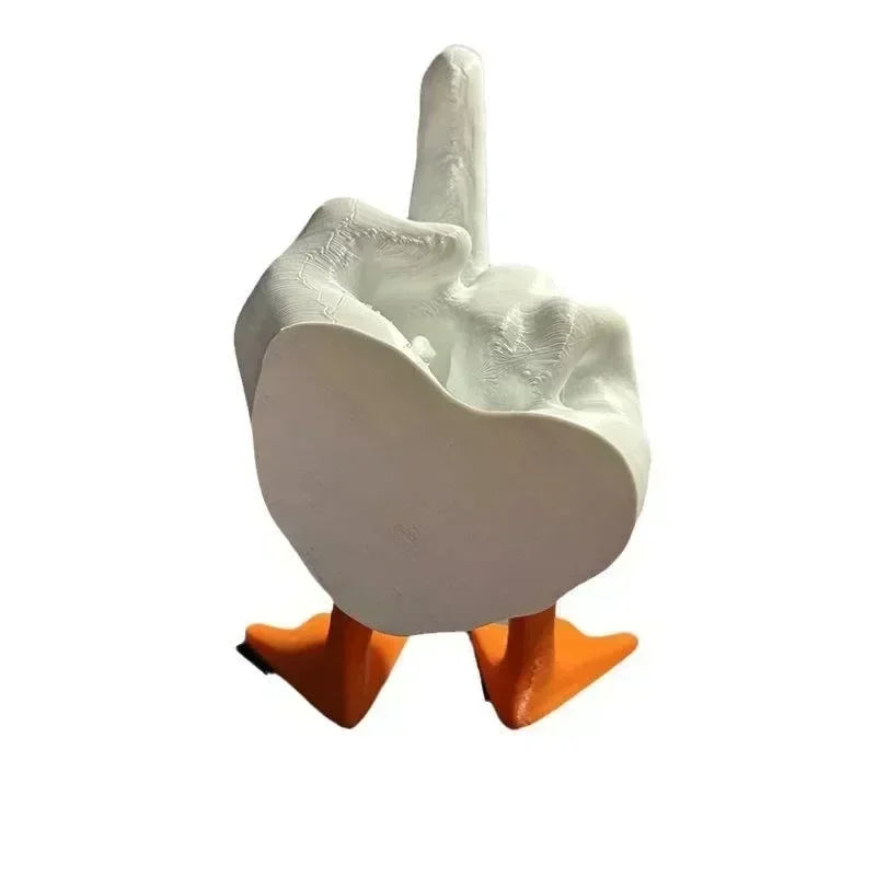 Sikunuo | Middle Finger Resin Duck Decor
