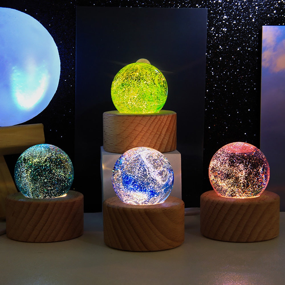 Sikunuo | Colorful Luminous Galaxy Crystal Table Set