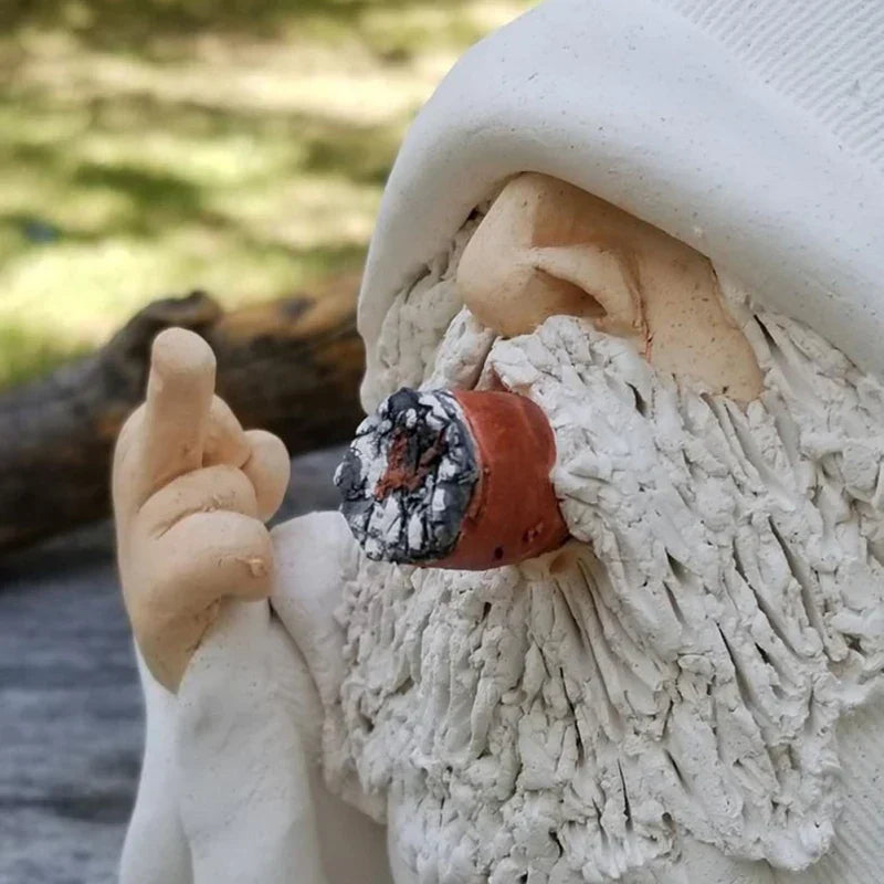 Sikunuo | Angry Middle Finger Garden Gnome Decor