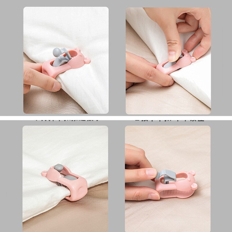 Sikunuo | 4Pcs Bear Non-slip Bed Clips