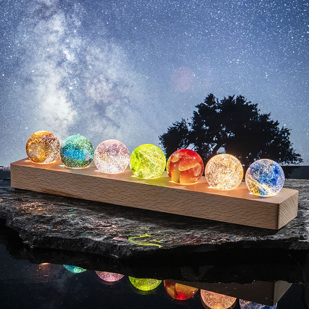Sikunuo | Colorful Luminous Galaxy Crystal Table Set