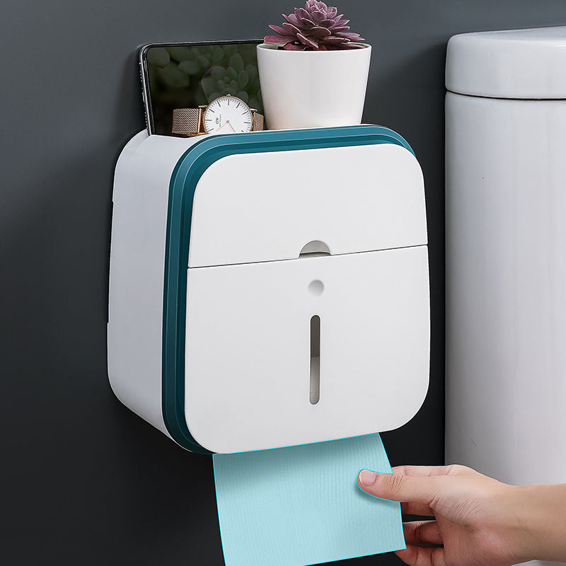 Sikunuo | Wall-Mounted Bathroom Organizer Tissue Box Holder