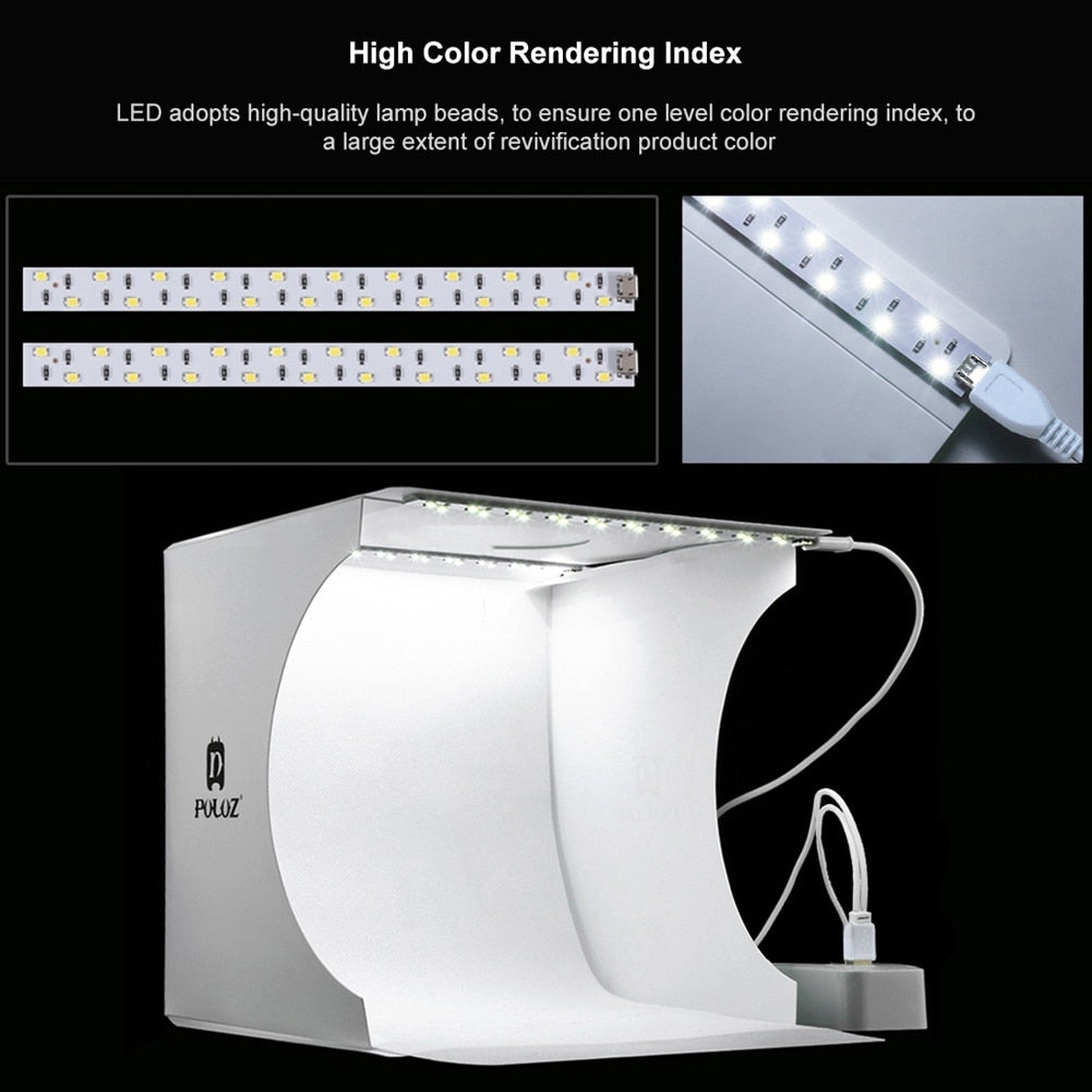 Sikunuo | Mini Foldable Led Light Photo Studio Box