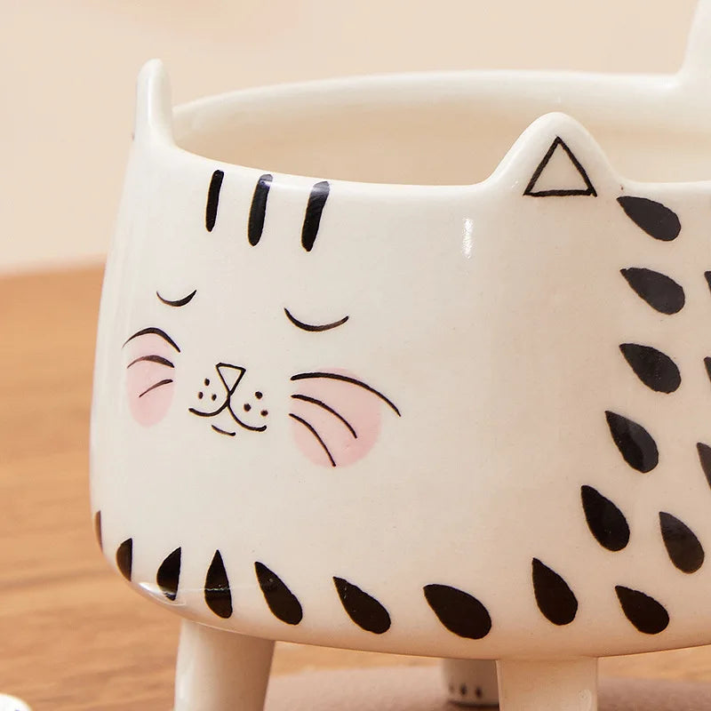 Sikunuo | Happy Cat Long Legs Ceramic Mug