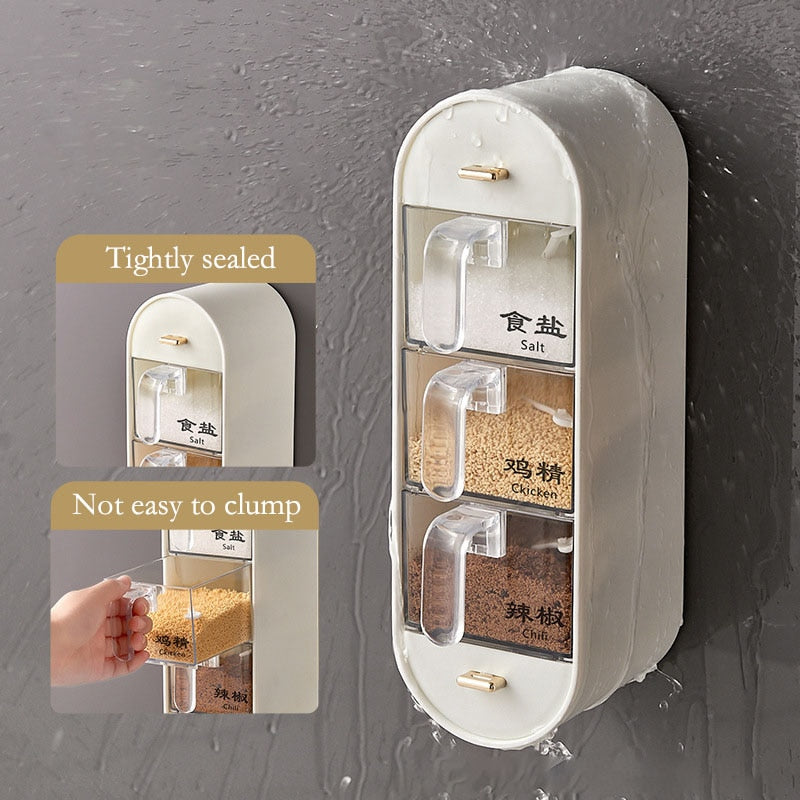 Sikunuo | Kitchen Organizer Wall-Mounted Seasoning Station
