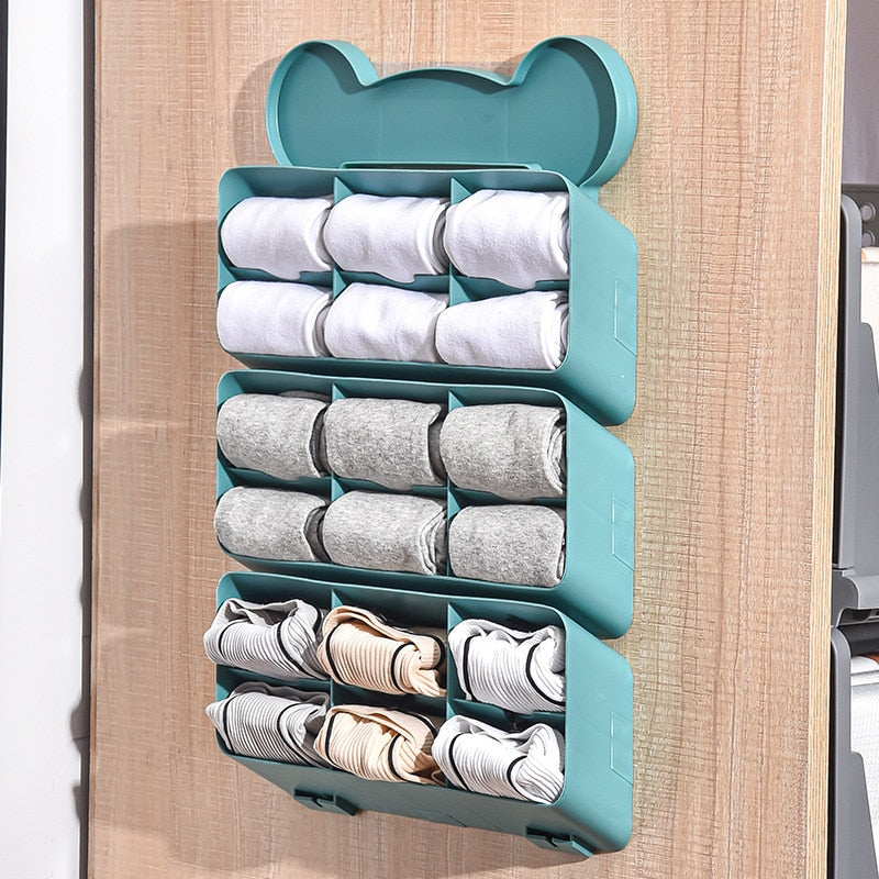 Sikunuo | Self-Adhesive Stackable Wall Cloth Organizer Shelf