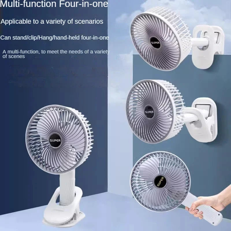 Sikunuo | Clip-on Portable Compact USB Rechargeable Cooling Fan