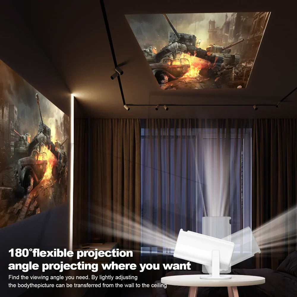 Sikunuo | Smart Mini Android 4K Support Home Cinema Projector