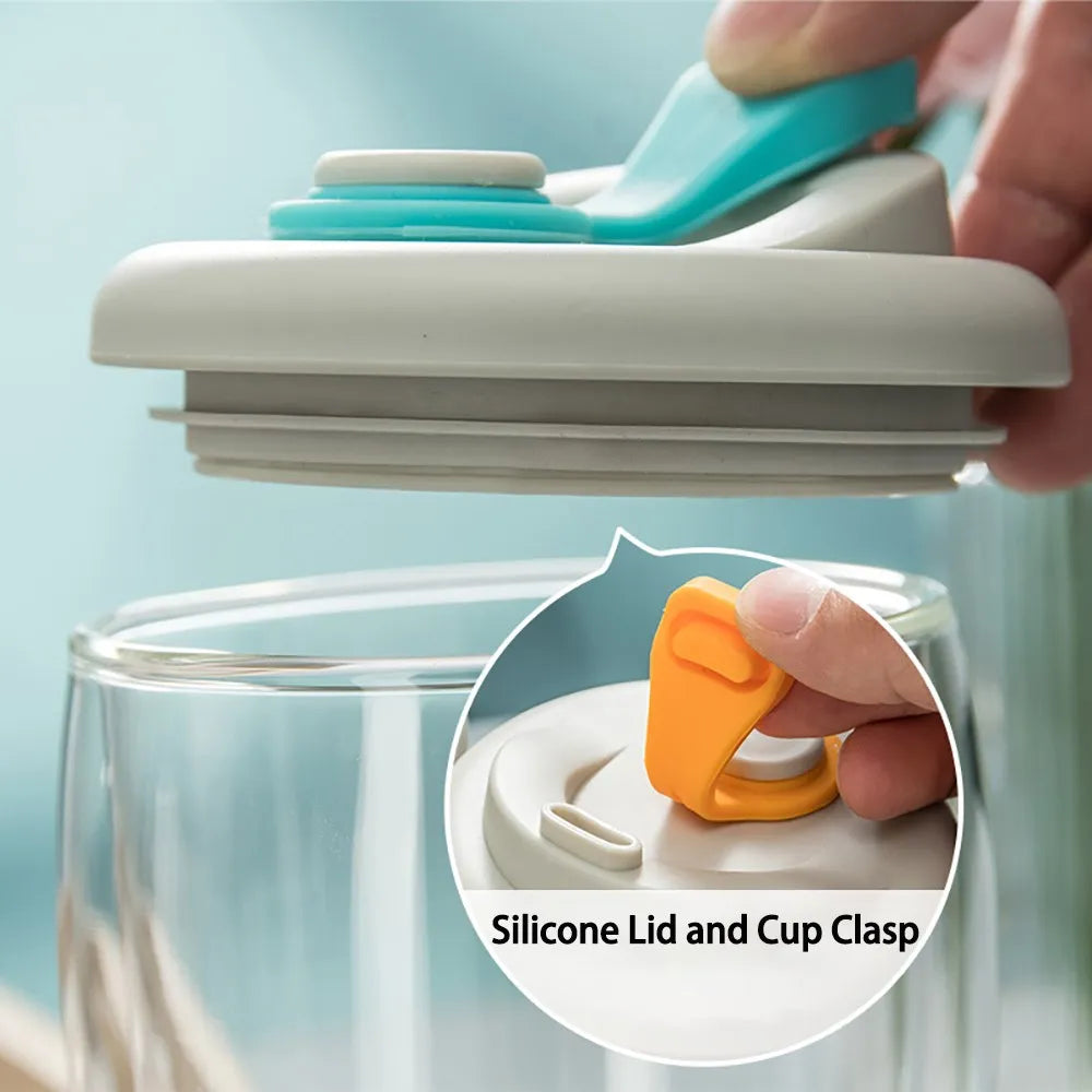 Sikunuo | Leak-Proof Double Wall Glass Transparent Mug