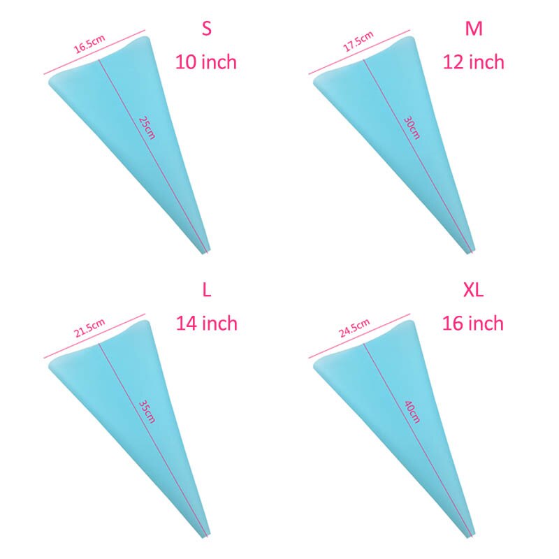 Sikunuo | 4Pcs Diy Reusable Pastry Icing Bag