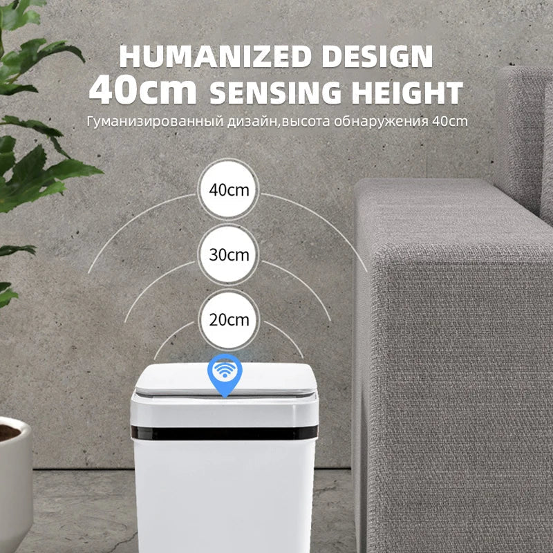 Sikunuo | Waterproof Smart Wave Sensor Automatic Trash Can