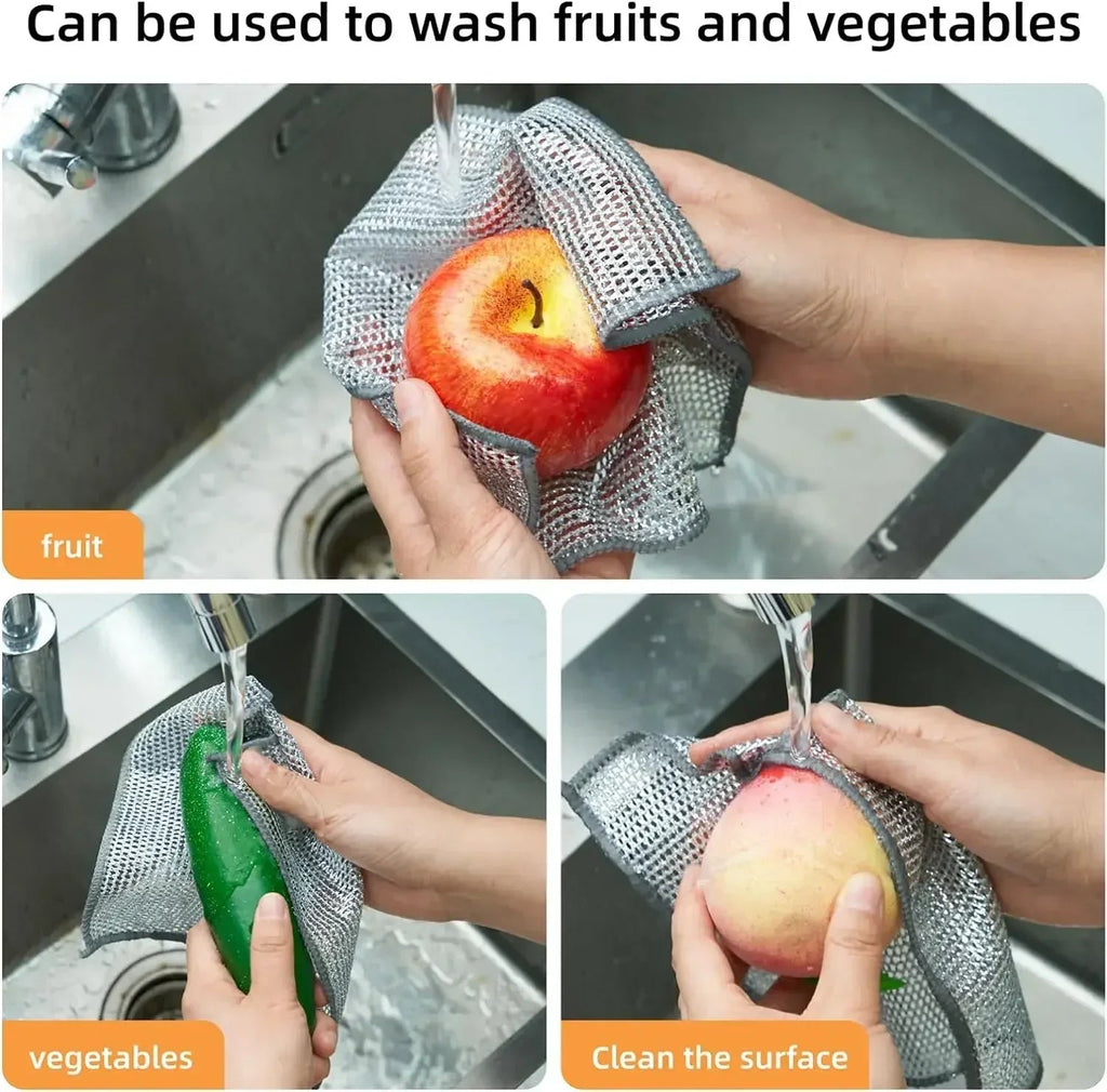 Sikunuo | Silver Wire Double-Sided Ultra-Absorbent Design Cleaning Cloth