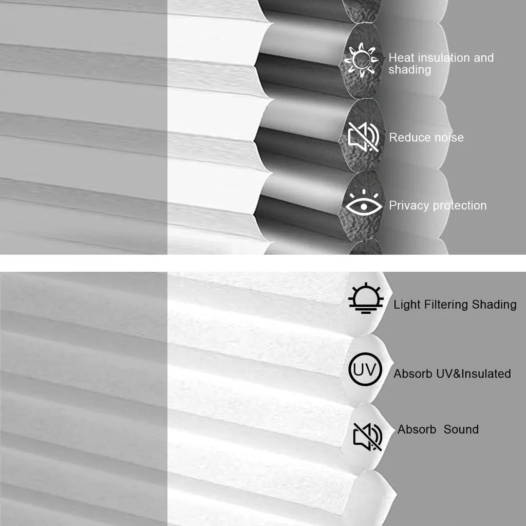 Sikunuo | Blackout No-Drill Cordless Honeycomb Blinds