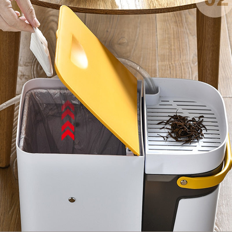 Sikunuo | 2in1 Dry & Wet Storage Easy Trash Can