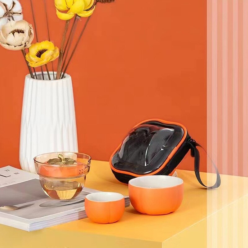 Sikunuo | Mini Pumpkin Ceramic Teapot Set