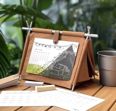 Sikunuo | Camping Dreams Tent Desk Calendar