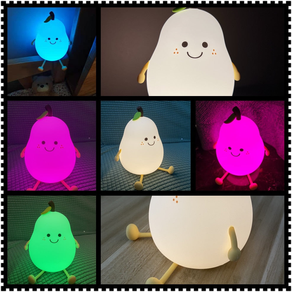 Sikunuo | Cute Pear Bedside Touch Night Lamp