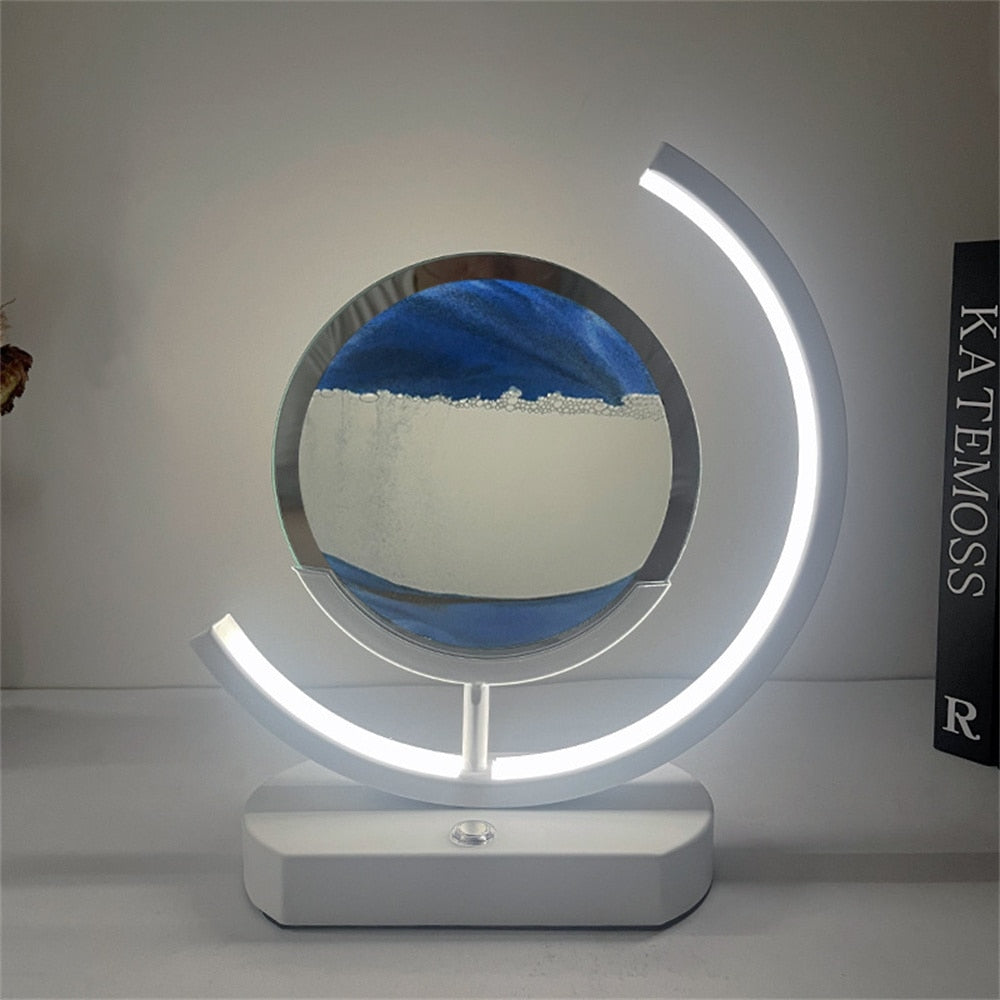 Sikunuo | 3D LED Flowing Sand Art Table Lamp