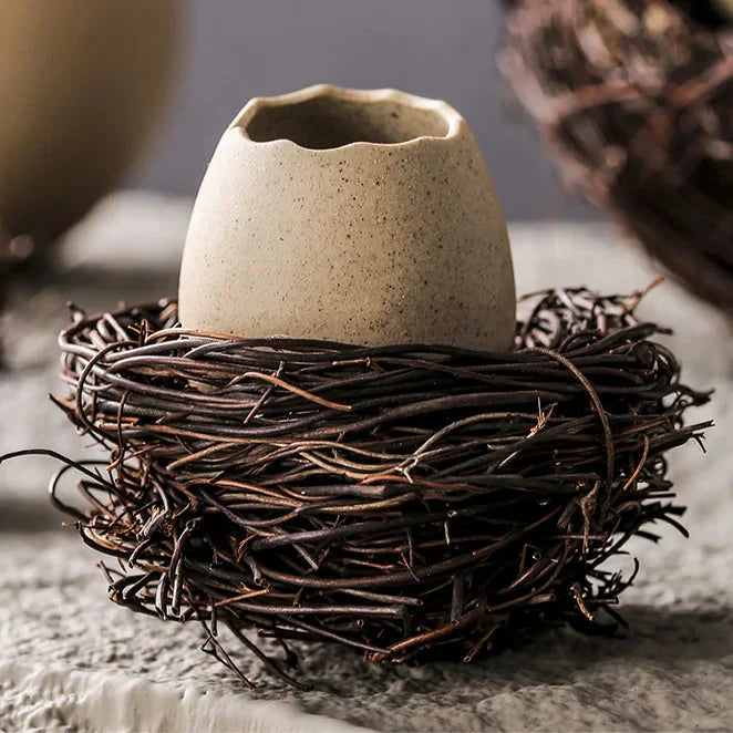 Sikunuo | Creative Ceramic Bird Nest Eggshell Bowl