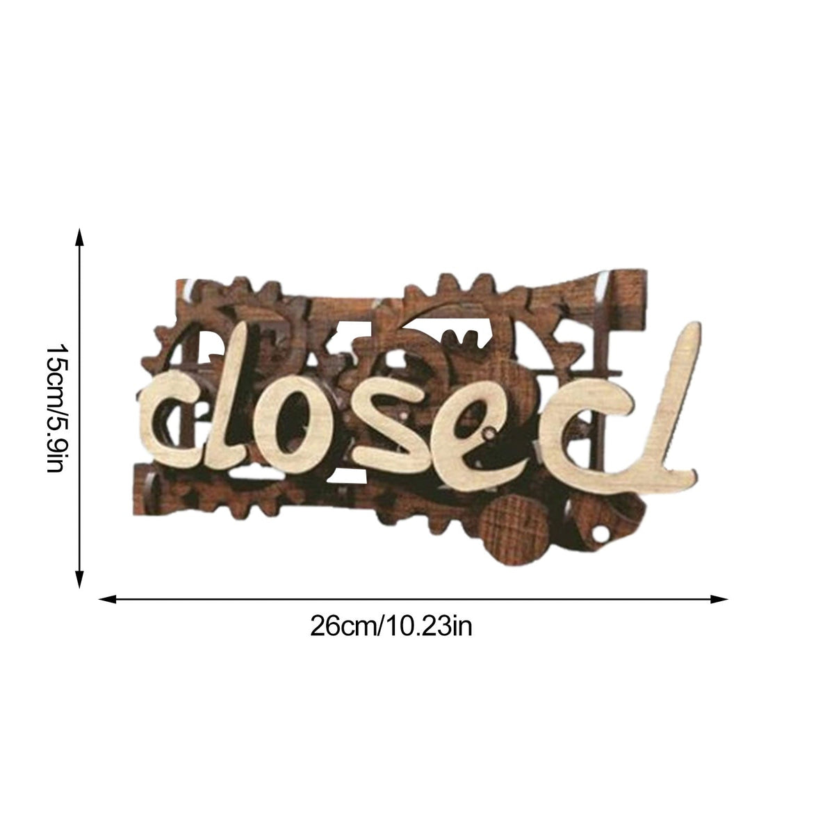 Sikunuo | Wooden Double-Sided Reversible Open Closed Sign