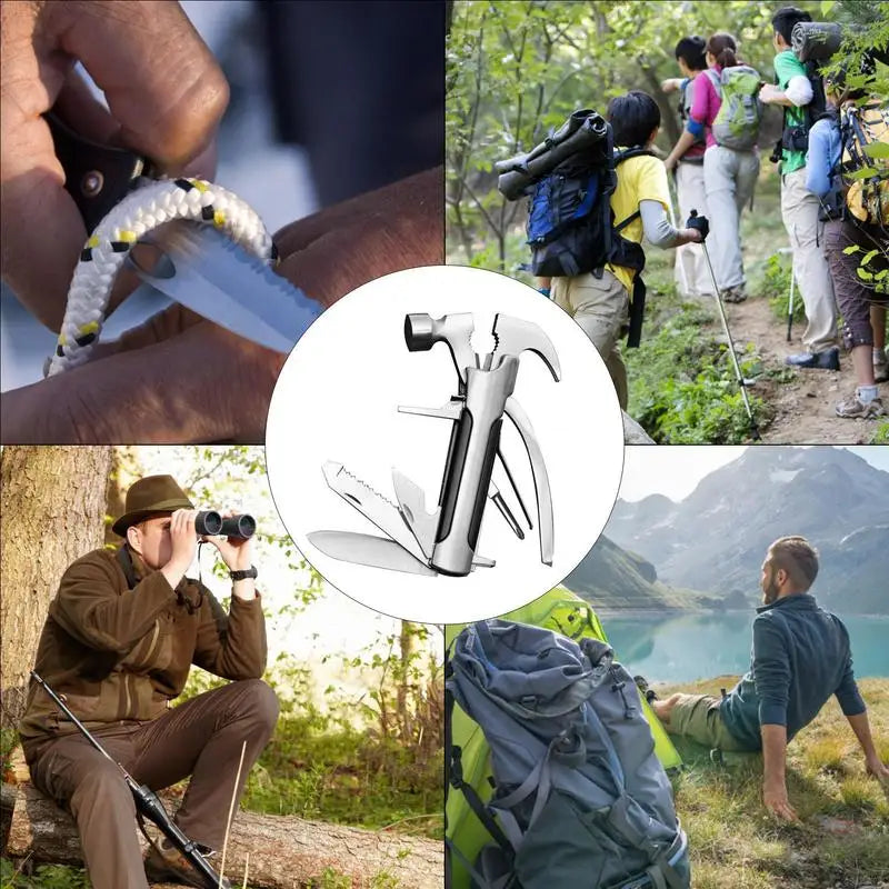 Sikunuo | 10in1 Portable Pro Camping Hammer Tool
