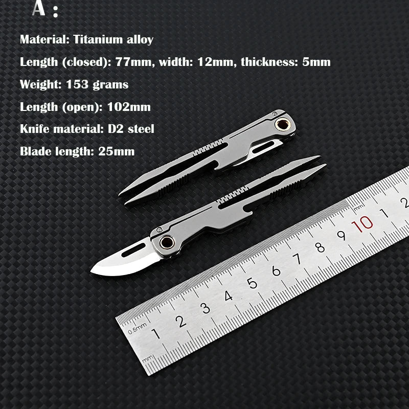 Sikunuo | All Day Titanium Tweezer Knife Multifunctional Tool