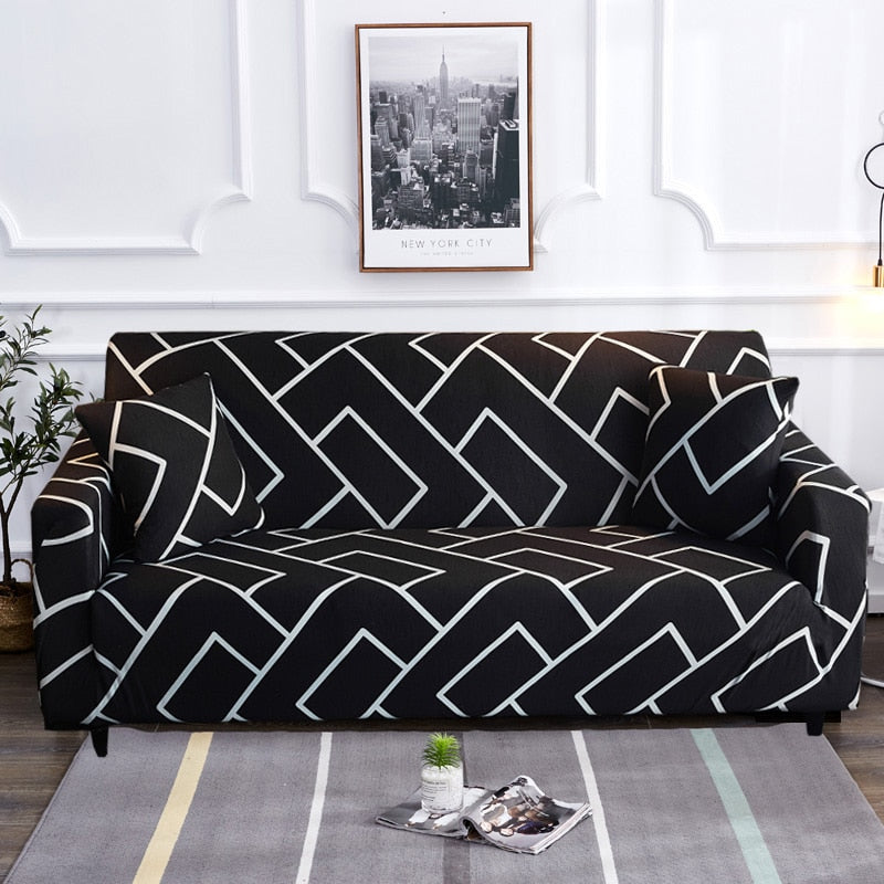 Sikunuo | Modern Non-slip Colorful Elastic Sofa Cover