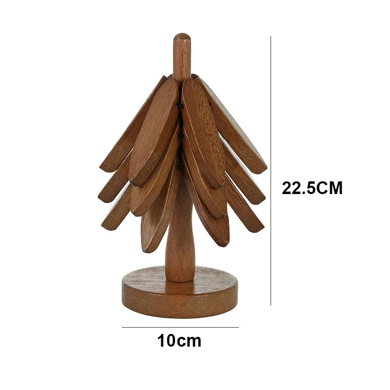 Sikunuo | Wooden Tree Heat Resistant Coaster Set