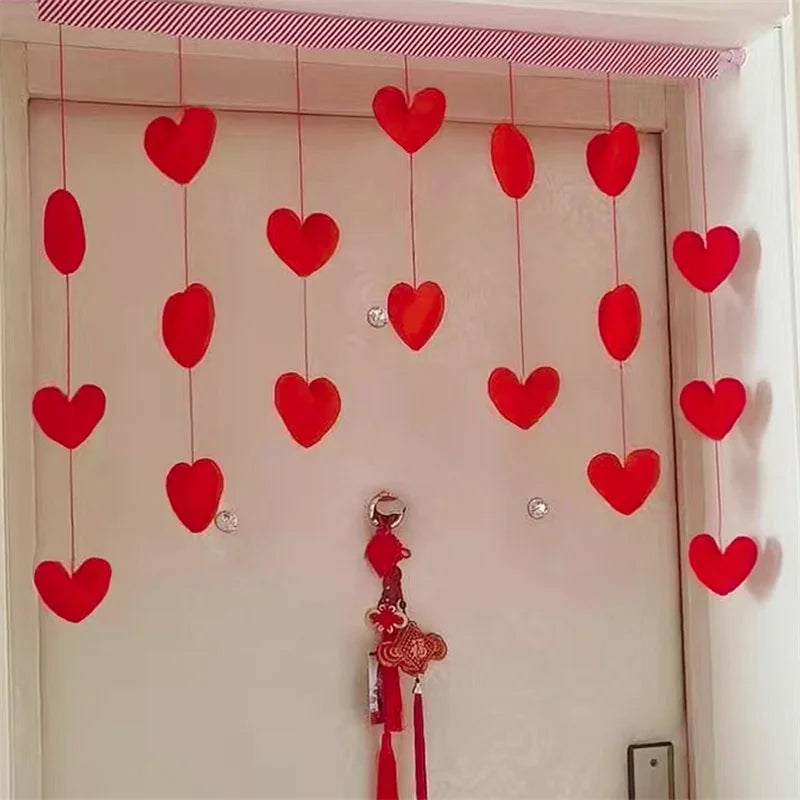 Sikunuo | Cute Hanging Pink Heart Doorway Decor