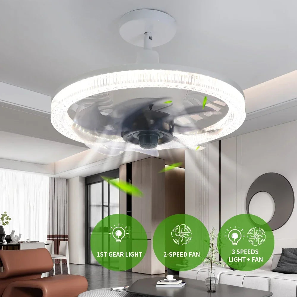 Sikunuo | 3in1 Remote Control Noise-Free Noise Elegant Fan Lamp