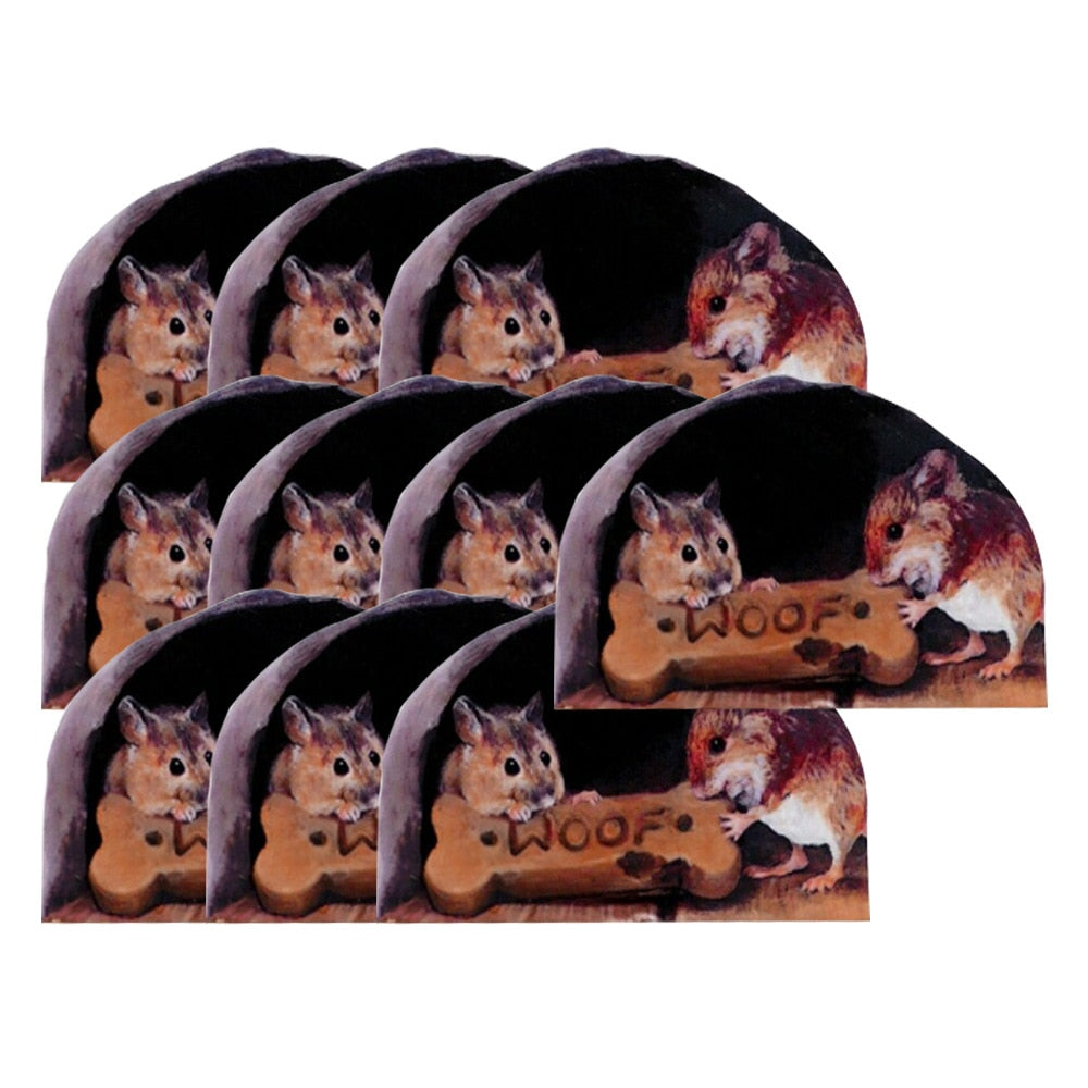 Sikunuo | 3D Mouse Hole Funny Wall Stickers