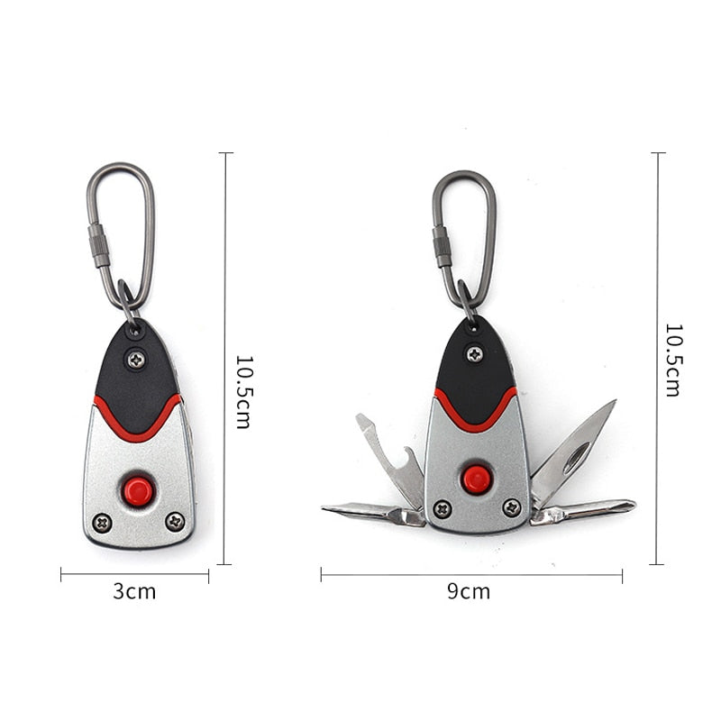 Sikunuo | 6in1 Stainless Steel Adventure Pro Tool Keychain