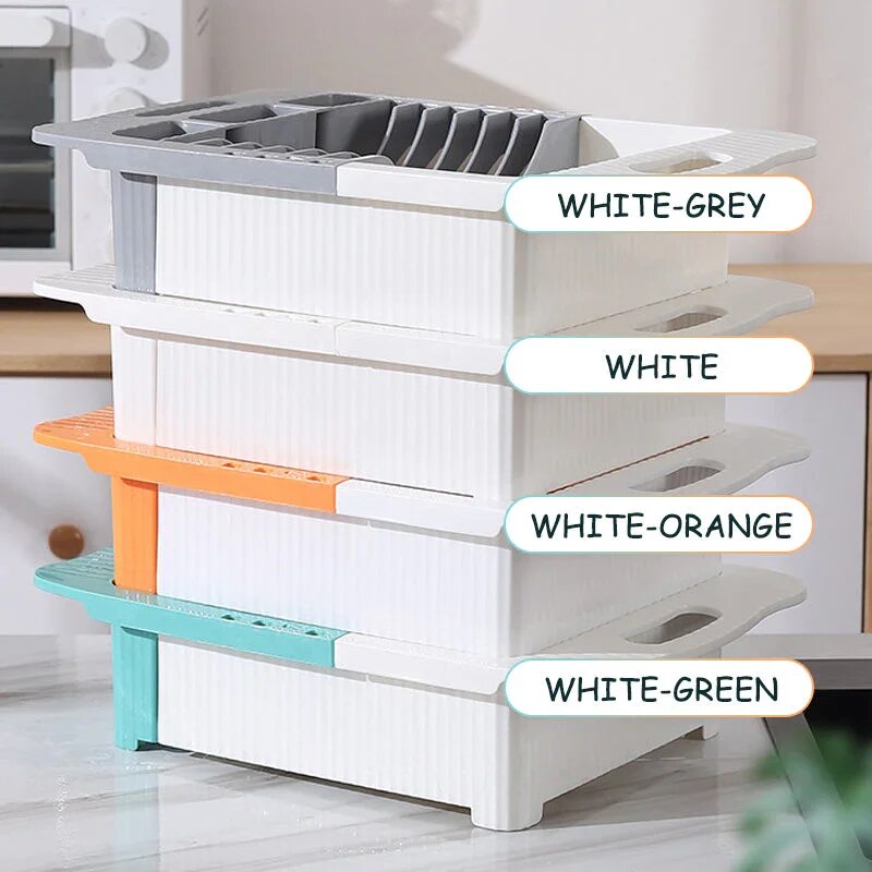 Sikunuo | Efficient Kitchen Retractable Dish Drain Rack