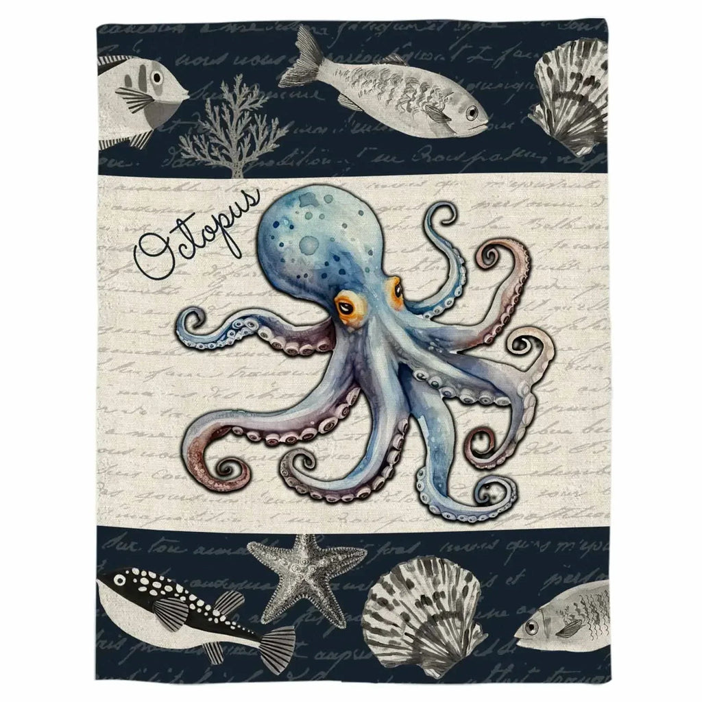 Sikunuo | Octopus Shell Starfish Throw Blanket