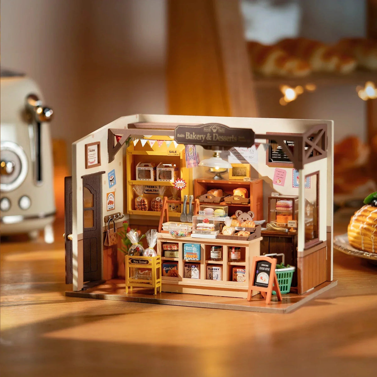 Sikunuo | Miniature Cafe Wooden Assembly DIY Bakery Kit