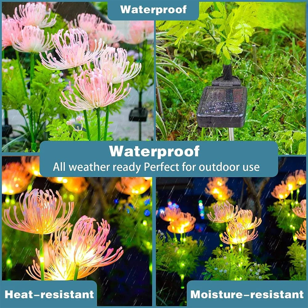 Sikunuo | Soft Pink Glow Solar LED Flower Garden Light