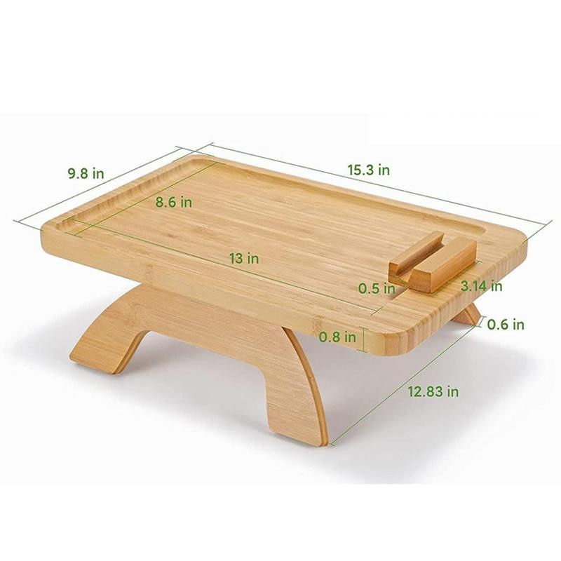 Sikunuo | Comfy Sofa Armrest Wooden Tray
