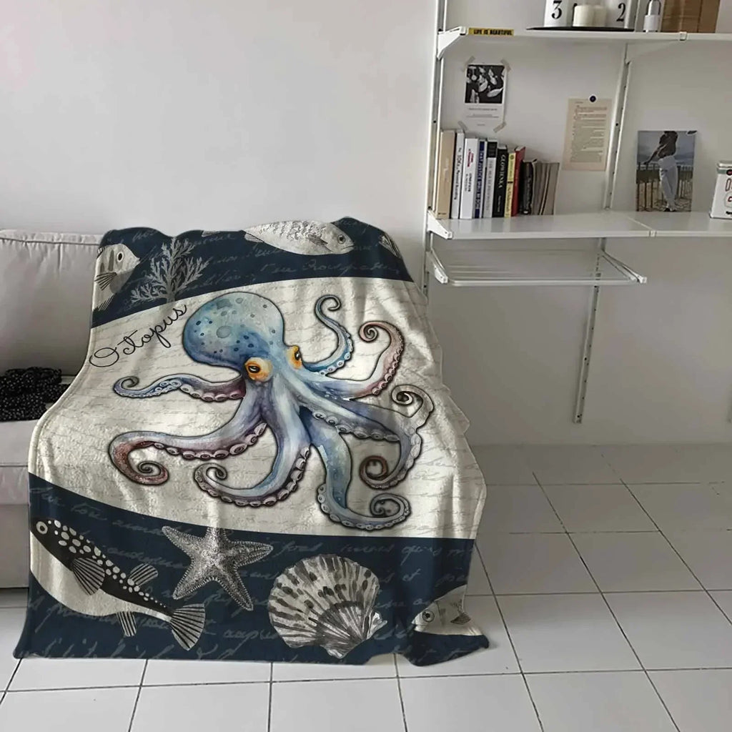 Sikunuo | Octopus Shell Starfish Throw Blanket