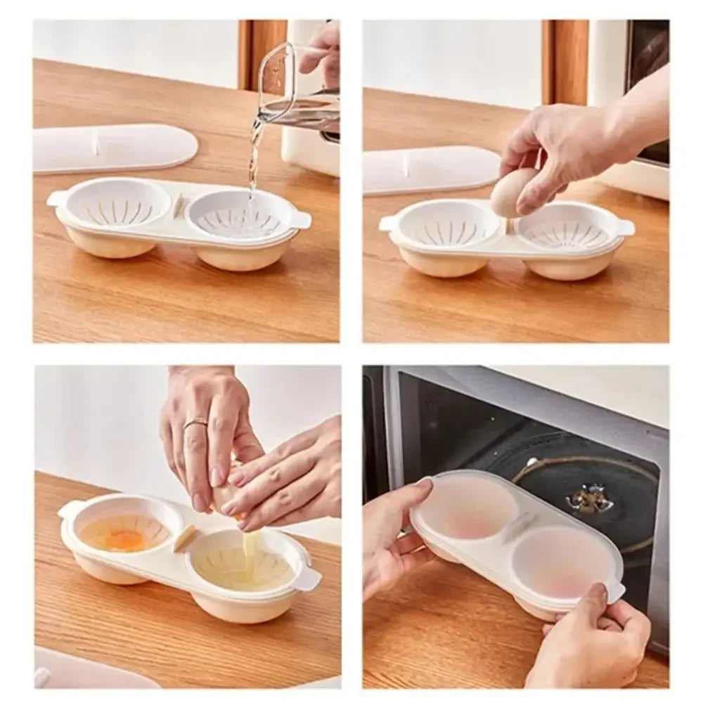Sikunuo | Double Space Durable Microwave Egg Maker