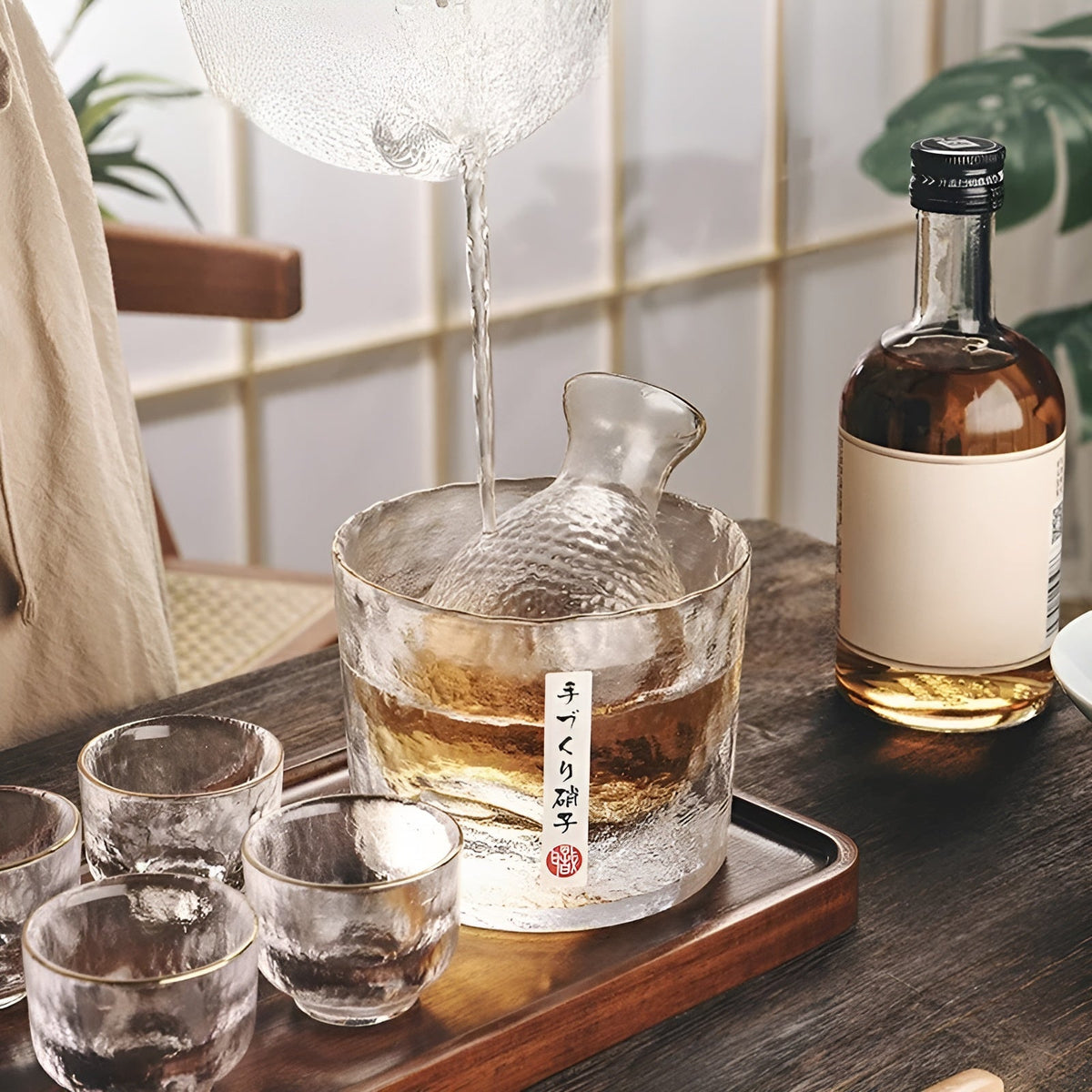 Japanese Glass Set – Elegant Sake & Whisky Set | Perfect for Bar & Home | Sikunuo