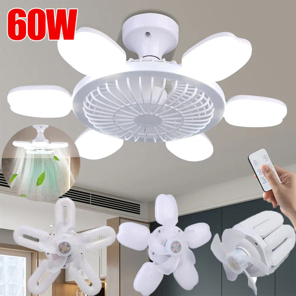 Sikunuo | Silent Adjustable Remote Control Ceiling Foldable Fan Lamp