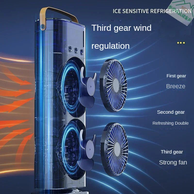 Sikunuo | Portable Double Fan Cooling Spray Air Conditioning