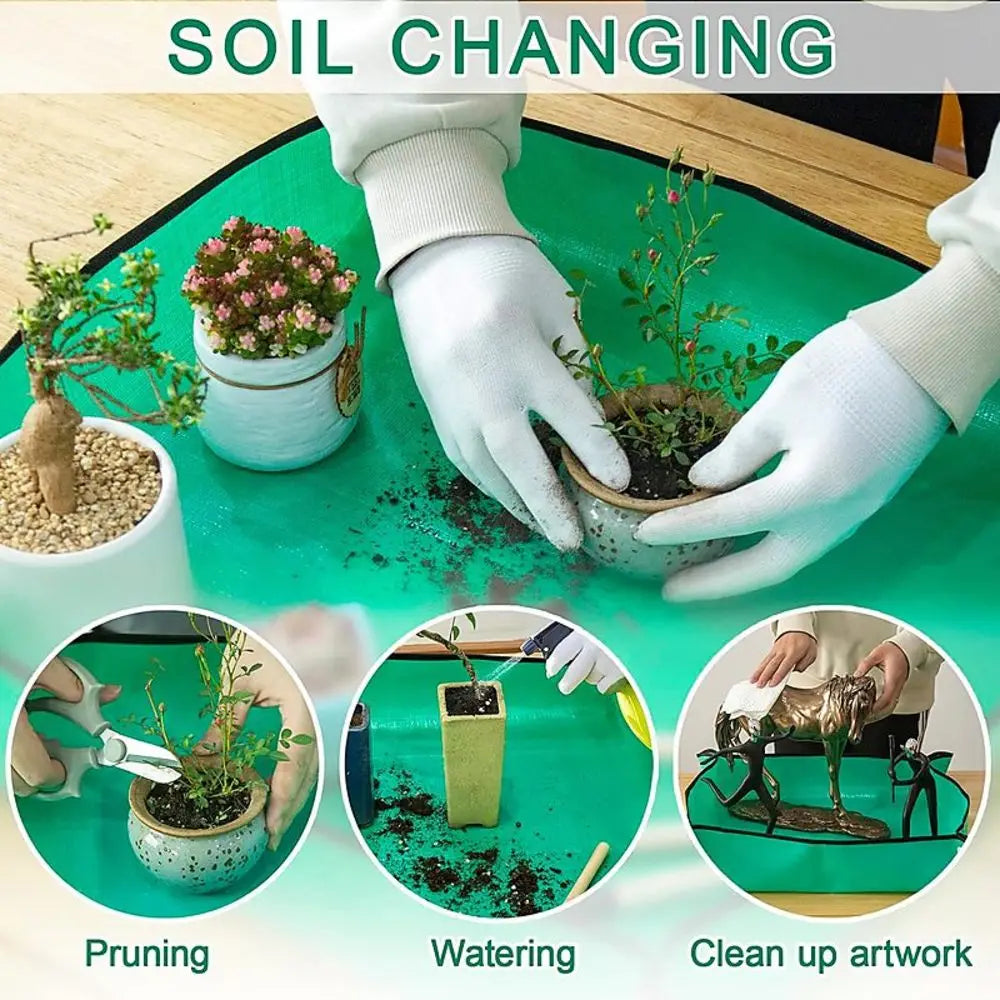 Sikunuo | Gardening Soil Tray Reusable Portable Mat