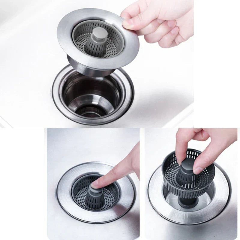 Sikunuo | Clean Sink Stainless Steel Odor-Control Strainer