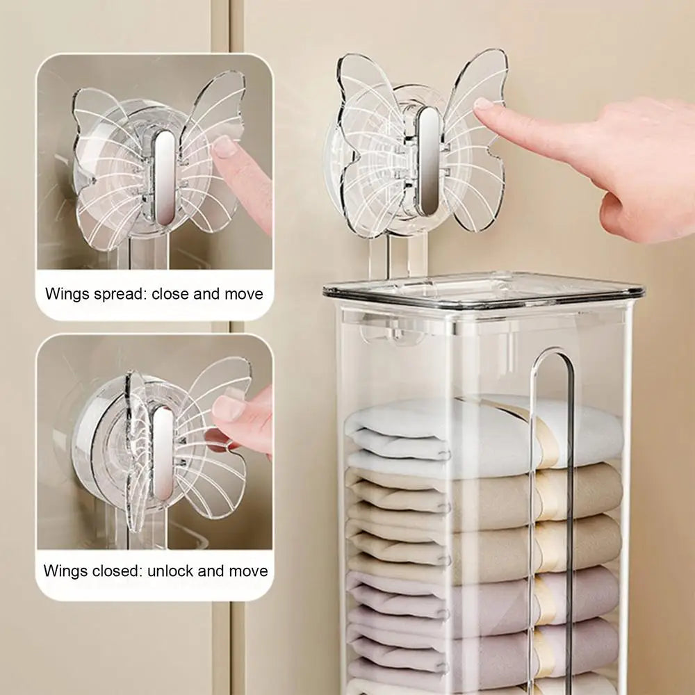 Sikunuo | Transparent Multifunctional Wall-Mounted Sock Organizer